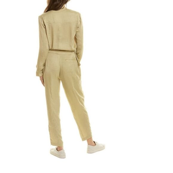 ATM Anthony Thomas Melillo Jumpsuit Satin Utility in Green Putty Women’s S EUC - Picture 9 of 10